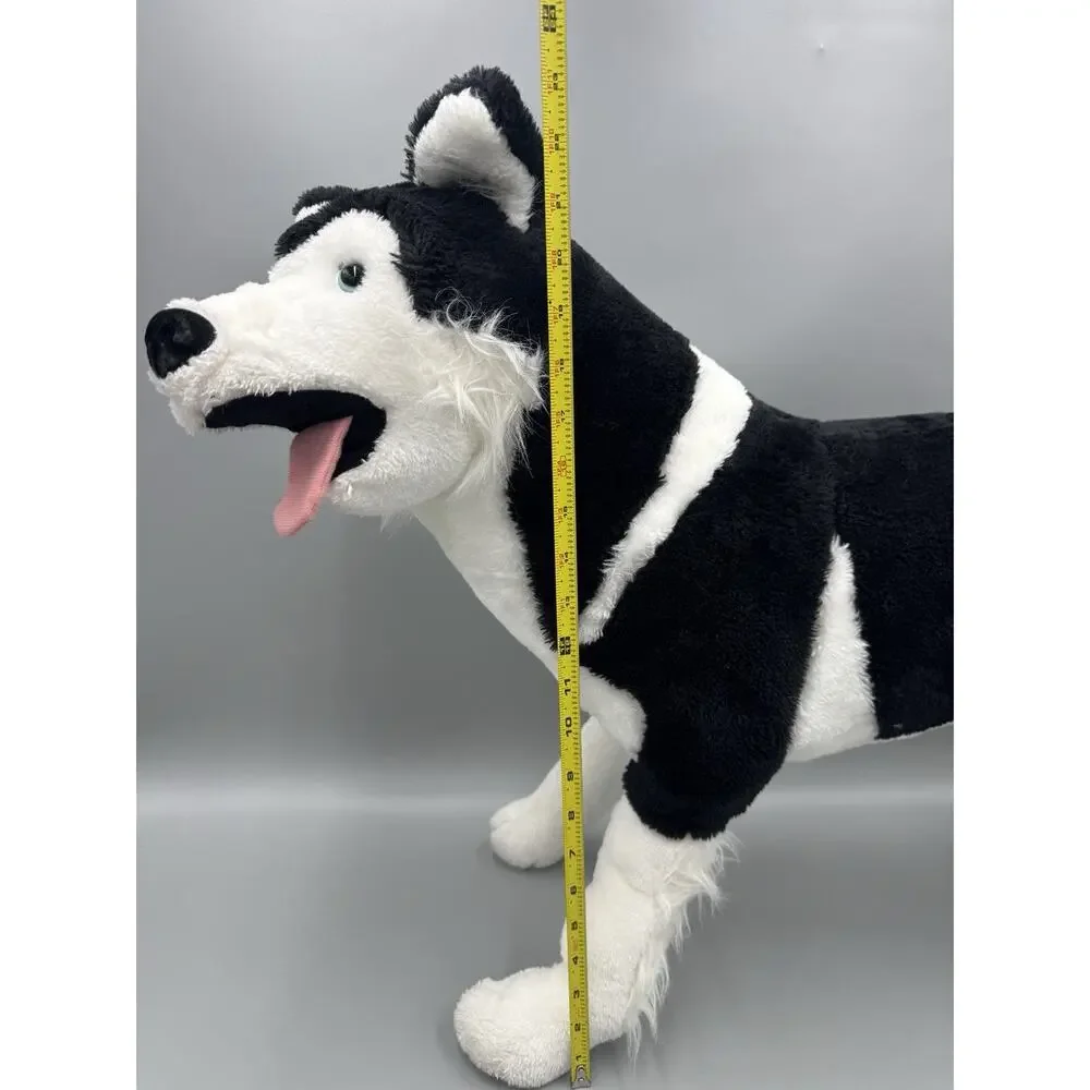 Melissa & Doug Large Siberian Husky Lifelike Puppy Dog 26” Long Plush Realistic